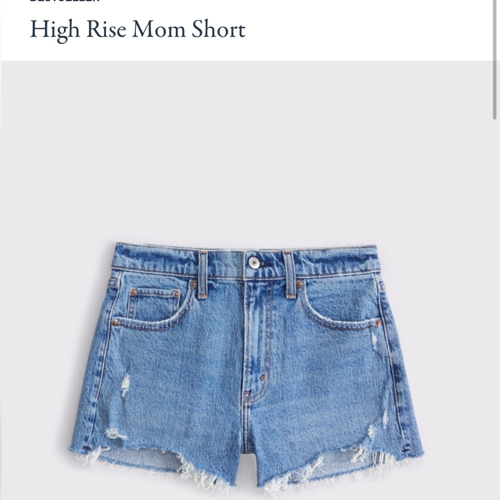 Abercrombie & Fitch “the mom” Jean Shorts High-Waisted Distressed